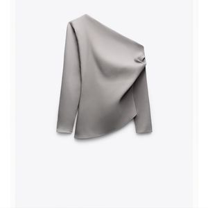 ZARA grey asymmetric TOP.